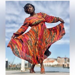 Nanette Lepore Multicolor Long Sleeve Dress